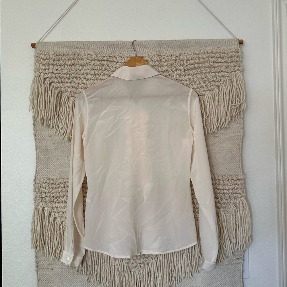 Anne Fontaine Elouane Ruffle Silk Blouse - Picture 8 of 8